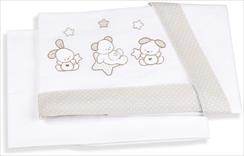 COMPLETO LENZUOLO 3 PEZZI SWEET STAR ITALBABY