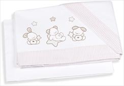 COMPLETO LENZUOLO 3 PEZZI SWEET STAR ITALBABY
