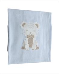 COPERTA SFODERATA CIELO/LATTE/TORTORA PRIMODI