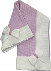 COPERTA SFODERATA ROSA FORTE/LATTE PRIMODI