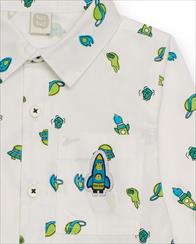 CAMICIA TELA COTONE HELLO HUMANS