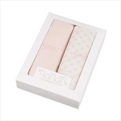 SET 2 PZ MUSSOLA DI GARZA 120X120CM ROSA