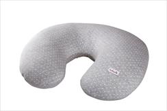 CUSCINO ALLATTAMENTO BIANCO CUORI GRIGIO BABYVIP